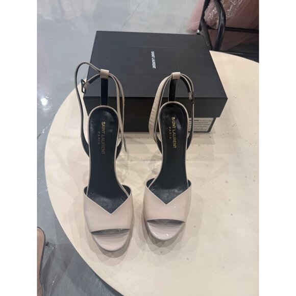 Authentic Saint Laurent Patent Leather Slingback Sandals - Picture 7 of 8